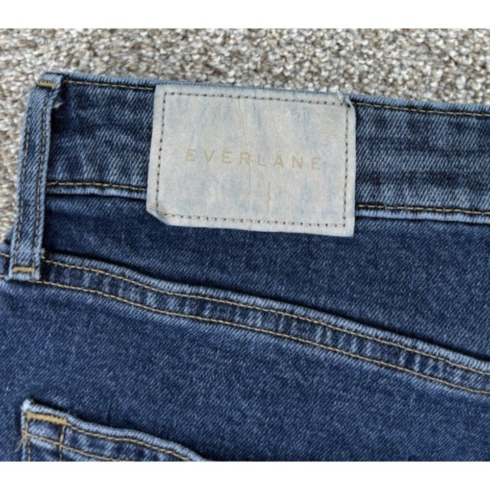 Everlane Curvy Cheeky Straight Crop Jeans Women's 29 Blue Organic Cotton Stretch - Picture 4 of 11
